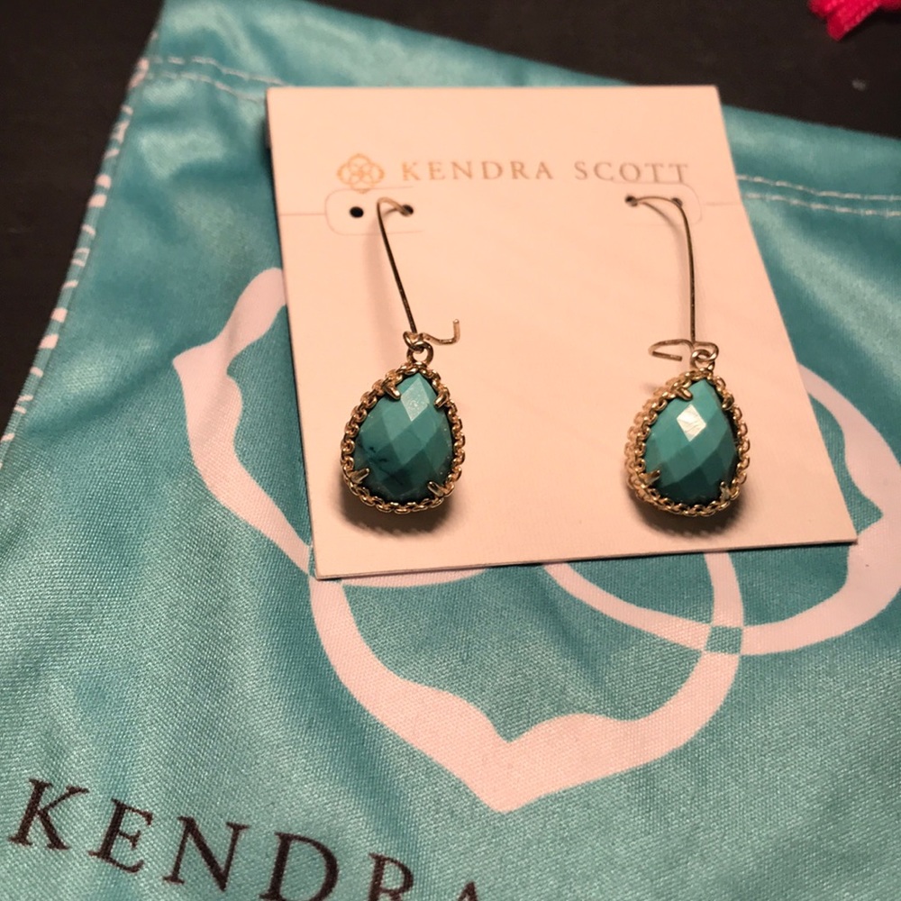 Kendra Scott turquoise loop earrings